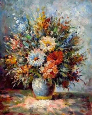 Flower oil painting