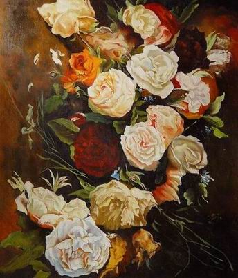 Flower oil painting