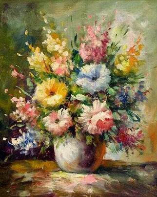 Flower oil painting