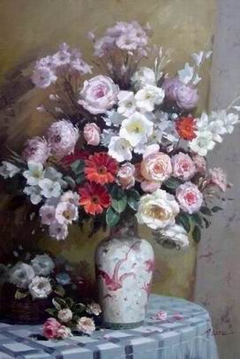 Flower oil painting