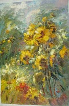 Flower oil painting