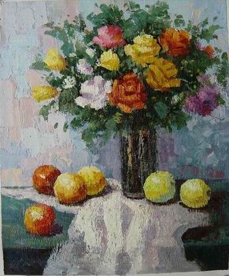 Flower oil painting