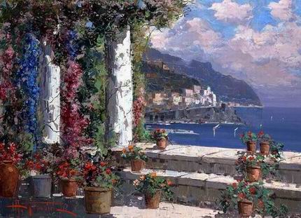 Mediterranean oil painting