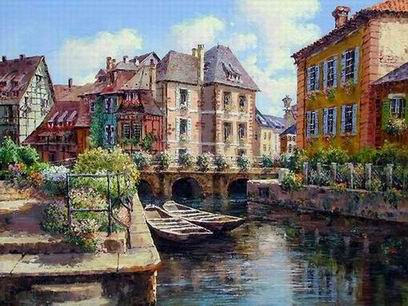 Mediterranean oil painting