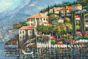 Mediterranean oil painting