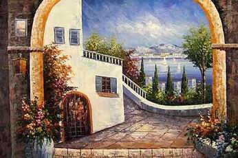 Mediterranean oil painting