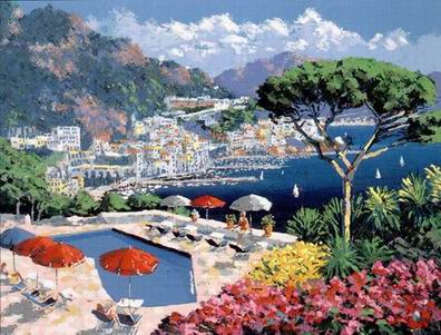 Mediterranean oil painting