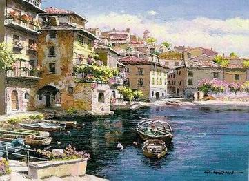 Mediterranean oil painting