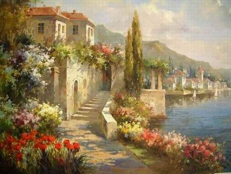 Mediterranean oil painting