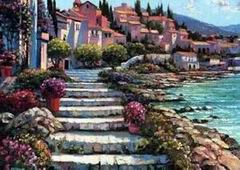 Mediterranean oil painting