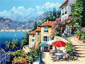 Mediterranean oil painting