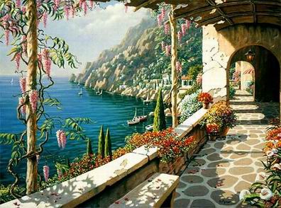 Mediterranean oil painting