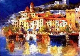 Mediterranean oil painting