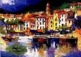 Mediterranean oil painting