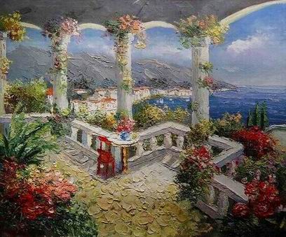 Mediterranean oil painting