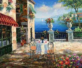 Mediterranean oil painting