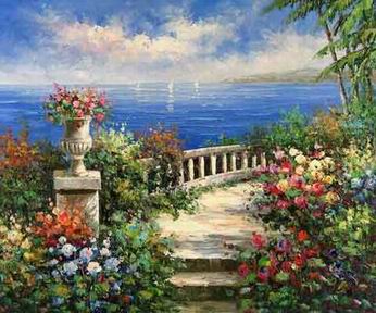 Mediterranean oil painting