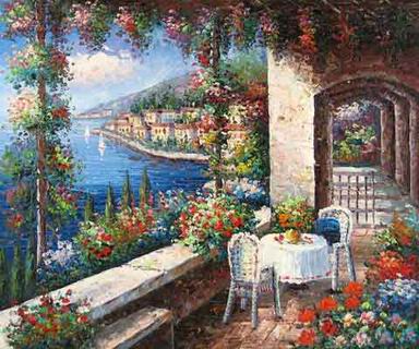 Mediterranean oil painting