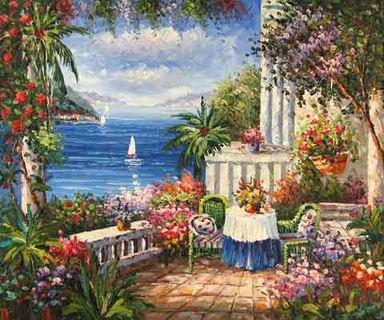 Mediterranean oil painting