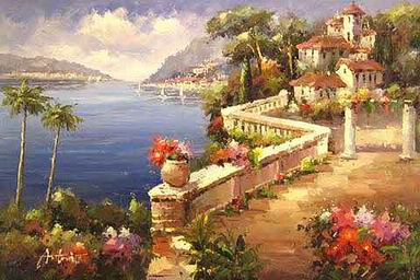 Mediterranean oil painting