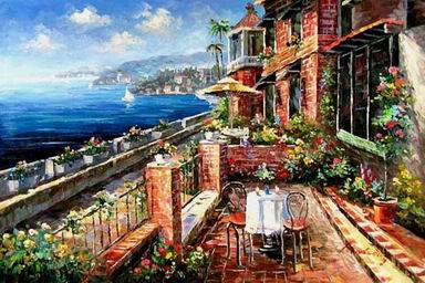 Mediterranean oil painting