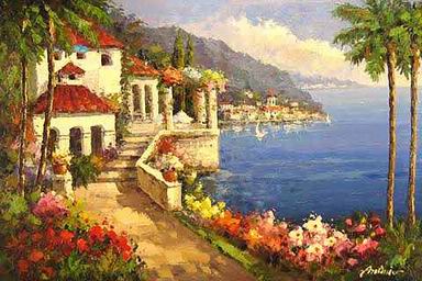 Mediterranean oil painting
