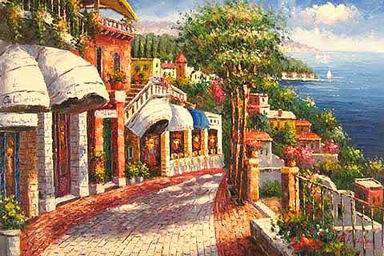 Mediterranean oil painting