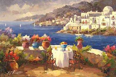 Mediterranean oil painting