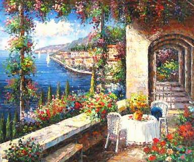 Mediterranean oil painting