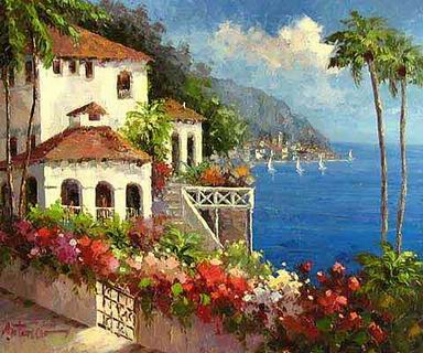 Mediterranean oil painting