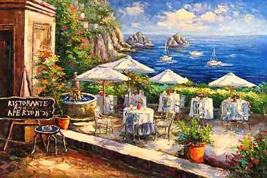 Mediterranean oil painting