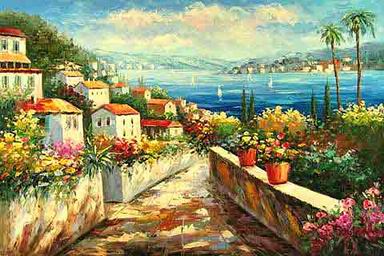 Mediterranean oil painting