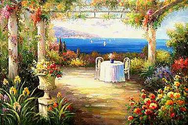 Mediterranean oil painting