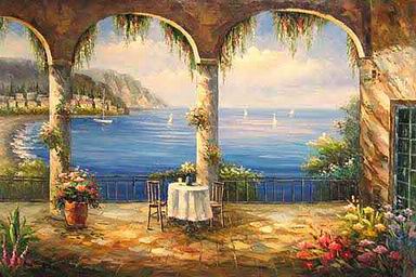 Mediterranean oil painting