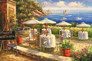 Mediterranean oil painting