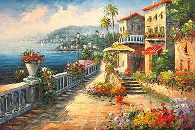 Mediterranean oil painting
