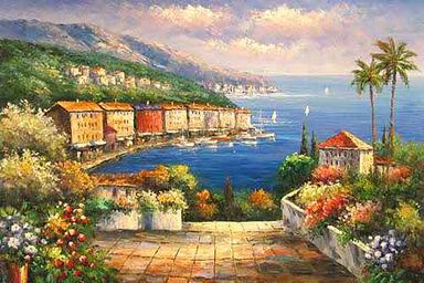 Mediterranean oil painting