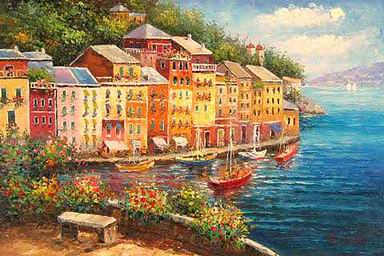 Mediterranean oil painting