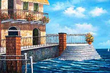 Mediterranean oil painting