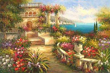 Mediterranean oil painting
