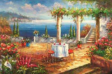 Mediterranean oil painting