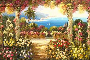 Mediterranean oil painting