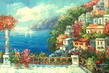 Mediterranean oil painting