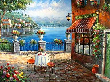 Mediterranean oil painting