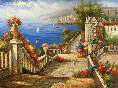 Mediterranean oil painting