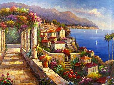 Mediterranean oil painting