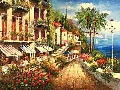 Mediterranean oil painting