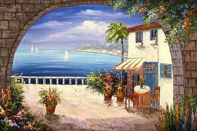 Mediterranean oil painting