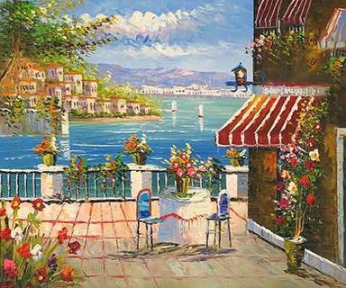 Mediterranean oil painting