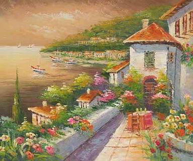 Mediterranean oil painting